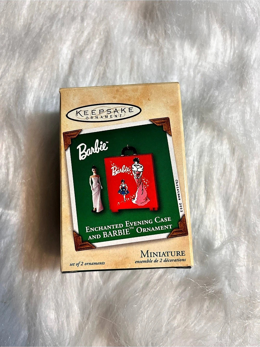 Hallmark 2002 Barbie Enchanted Evening Case and Barbie Ornament Set
